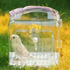 Image of Bird Travel Carrier Portable Parrot Cage for Parrotlets Peony Cockatiels