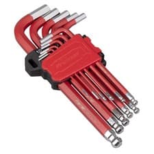 Image of Sealey Premier Metric Long Ball End Hex Key Set 11pc IN STORAGE CASE AK71640