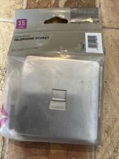 Image of Knightsbridge Screwless Telephone Extension Socket Brushed Chrome SF7400BC
