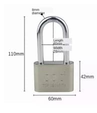 Image of 30/40/50/60mm Heavy Duty Padlock Steel Outdoor gate shed Lock Long Shackle UK