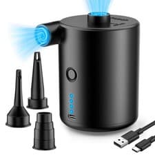 Image of Electric Air Pump Portable Rechargeable: 4000mAh for 4000mAh, Black