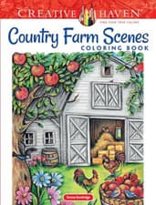 Image of Creative Haven Country Farm Scenes Coloring Book - Other book format NEW Goodrid