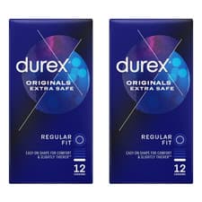 Image of Durex Originals Extra Safe Condoms 12 Pack – Thicker Latex (2 Packs, 24 Total)