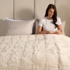 Image of OHS Fluffy Fleece Weighted Blanket Sensory Adult Sleep Anxiety Soft Throw