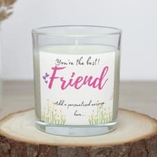 Image of You're the Best Friend Personalised Candle Gift | Best Friend Message Candle |