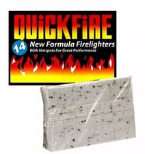 Image of Quickfire Firelighters Fire Lighters Pack of 14 BBQ Open Fire Chimnea Camp Fire