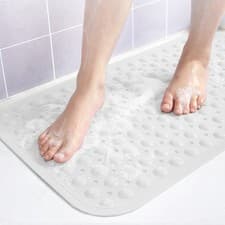 Image of Extra Large Shower Mat Non Slip Bathtub Anti Mold Strong Suction Rubber Bath Mat