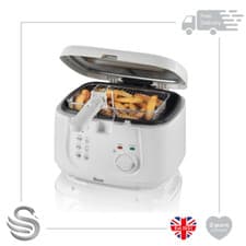 Image of Swan Deep Fat Fryer White 2.5L SD6080N Square Non-Stick Cool-Touch Handles