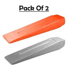 Image of 2 Pack Heavy Duty Log Splitting Wedges 2.5kg & 1.5kg – Steel Wood Splitter Tools