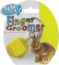 Image of Petsentials Small Animal Finger Groomer | Soft Pet Brush for Guinea Pigs, Hamste