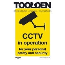 Image of Sealey SS40P10 Warning Safety Sign - CCTV - Rigid Plastic - Pack of 10