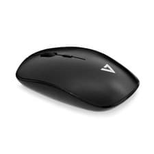 Image of V7 Low Profile Wireless Optical Mouse - Black Mouse 1600 DPI DPI RF Wireless Bla