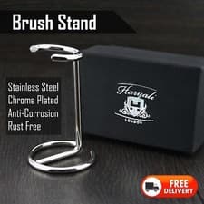 Image of SHAVING BRUSH STAND MADE WITH STAINLESS STEEL - CHROME FINISH PERFECT FOR ALL