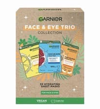 Image of Garnier Moisture Bomb Face & Eye Trio Mask Collection Giftset 3X Hydrating Masks