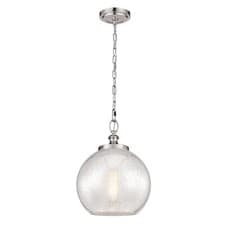 Image of 1 Bulb Ceiling Pendant Light Fitting Brushed Steel LED E27 60W Bulb