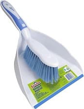 Image of Large Dustpan & Brush Set with Rubber Blade Easy Sweep Design