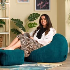 Image of Cord Bean Bag Chair, Luxury Extra Large Classic Dome Adult Beanbag