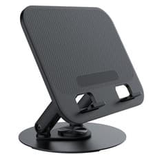 Image of Heavy Duty Laptop iPad Tablet Stand Holder 360 Rotation Adjustable Grip Metal