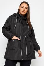 Image of YOURS Curve Plus Size Drawstring Lightweight Parka Jacket