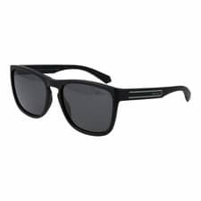 Image of Polaroid PLD 2161/S Unisex Black Square Polarized Sunglasses Grey Lens 57mm