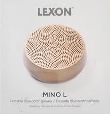 Image of New LEXON MINO L PORTABLE BLUETOOTH WIRELESS SPEAKER in GOLD