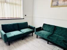 Image of Brand New Velvet Sofa Green Colour (4 Seater)