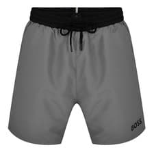 Image of HUGO BOSS Men's Grey & Black Starfish Swim Short Size XXL 2XL BNWT C1061