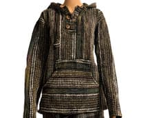 Image of Authentic Heavyweight Woven Baja Hoodie - 900g+ Cotton, S/M to XXL - Relaxed Fit