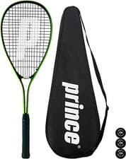 Image of Prince Power Beast Ti Squash Racket, Inc Protective Cover & 3 Squash Balls