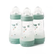 Image of MAM Easy Start Anti-Colic Baby Bottles 260ml 3 Pack Newborn Feeding Bottles NEW