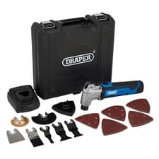 Image of Draper 19392 Cordless Oscillating Multitool 33pc Set Fast Charger Battery & Case