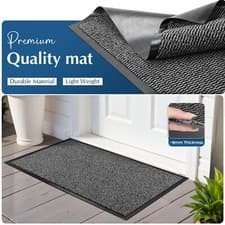 Image of Large Heavy Duty Non Slip Rubber Back Door Mat Barrier Hallway Kitchen Floor Rug