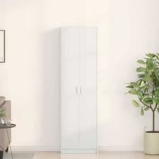Image of 2 Door Modern Wardrobe with Shelf Clothes Storage Bedroom Furniture vidaXL