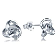 Image of .925 Sterling Silver Love Knot Stud Earrings Studs Gift Rhodium Plated SE3542A