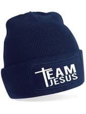 Image of Team Jesus Beanie Hat Religious Birthday Gift For Men & Ladies