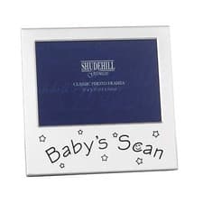 Image of Baby's Scan Photo Frame 5' x 3.5' with Star Detail