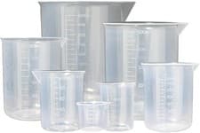 Image of 7 Pack Plastic Measuring Jugs Set 1000ml Heat Resistant Kitchen Beakers