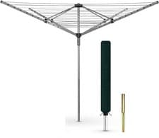 Image of 60M Large Heavy Duty Rotary Washing Line 4 Arms Outdoor Clothes Airer Dryer New