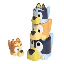 Image of Toomies Bluey s Family Pourers with Designs Featuring Chilli Bandit Bingo and