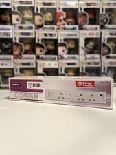 Image of Status 4 Socket 2 Metre Surge Protected Extension Lead With 2 x USB Ports white