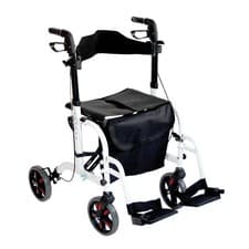 Image of Aidapt Deluxe 2 in 1 Rollator 4 Wheeled Walker Seat Transit Chair Mobility Aid