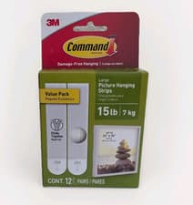 Image of Command Large Picture Hanging Strips 12 Sets 24 strips 7Kg Value Pack