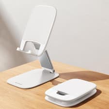 Image of Cell Phone Stand for Desk, Foldable & Height Adjustable for iPhone&Samsung,White