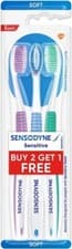 Image of Sensodyne Sensitive Toothbrush Soft Bristles Effective Gentle Cleaning x3