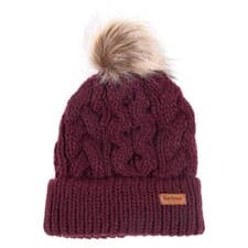 Image of Barbour Womens Penshaw Beanie Hat Bordeaux