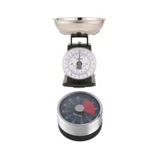 Image of Salter Timeless Mechanical Kitchen Scale & Timer, 5kg Capacity, Black/Stainless
