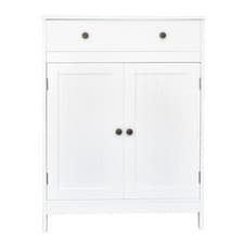 Image of Bathroom Floor Cabinet Free Standing Kitchen Storage Unit w/ 1 Drawers & 2 Doors