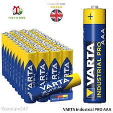 Image of Varta AAA Industrial Pro Alkaline Long Lasting Batteries LR03 MN2400 Battery New