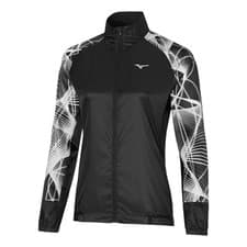 Image of Mizuno Womens AERO Jacket - White / Black // RRP £90