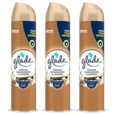 Image of Glade Aerosol Sandalwood & Jasmine Air Freshener 300ml x 3